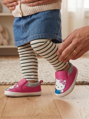 Hello Kitty Hot Pink Slip-On Toddler Shoes with Character Print